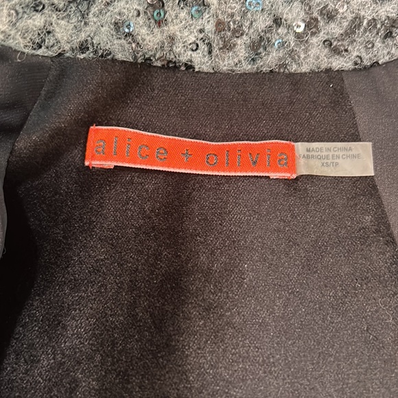 Alice & Olivia ombre wool ALine coat with sequin detail - Picture 12 of 13